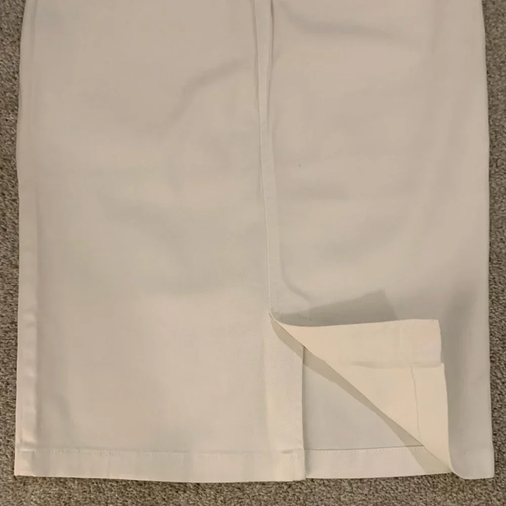 Vintage LRL Ralph Lauren Jeans Co. Denim Knee Length Y2K Pencil Skirt White - Picture 8 of 8